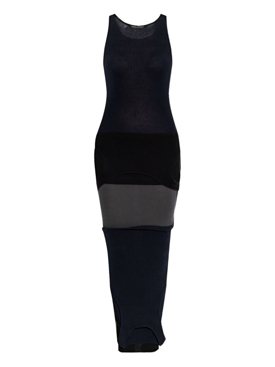 Balenciaga Dresses- BALENCIAGA Maxi Layered Ribbed Dress with Cut-Out Details Luxury Party Occasion Dress