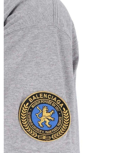Close-up of Balenciaga t-shirts & tops hardware and fine stitching