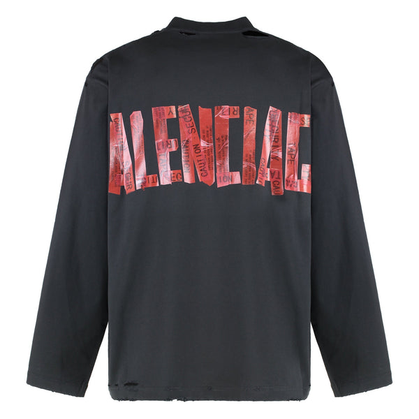 Balenciaga premium t-shirts & tops detail and craftsmanship close-up