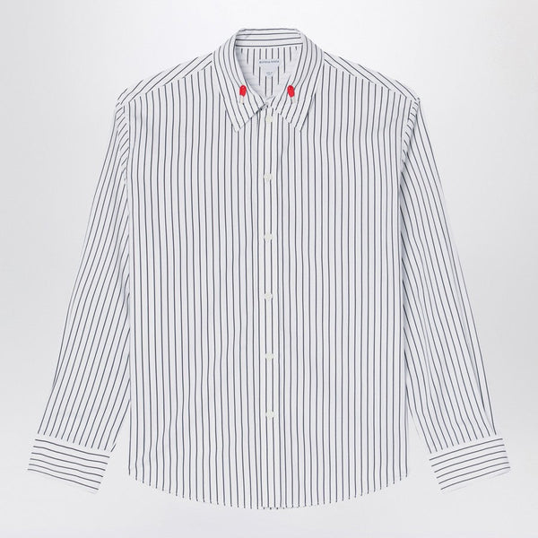 Bottega Veneta Tops? Bottega Veneta Men White Shirt With Black Stripes In Cotton Elegant Everyday Designer Top