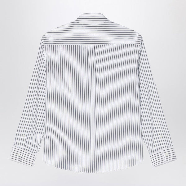 Bottega Veneta Tops? Bottega Veneta Men White Shirt With Black Stripes In Cotton Elegant Everyday Designer Top