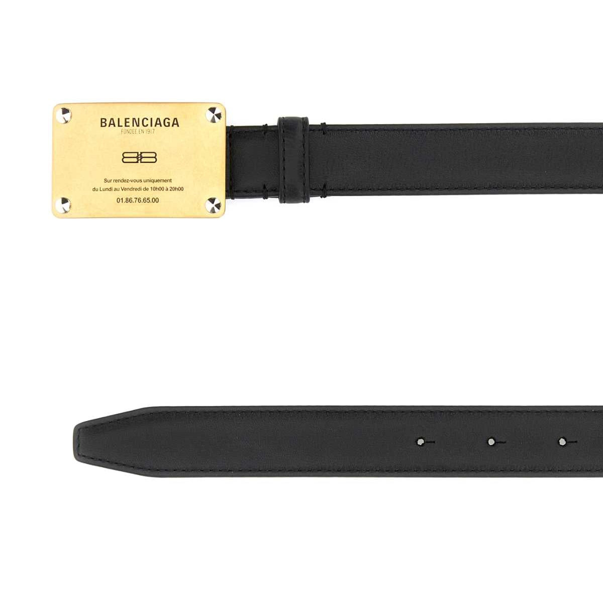 Balenciaga premium belts detail and craftsmanship close-up