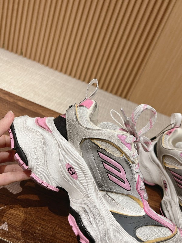 Balenciaga Beige Low-Top Sneakers - Back View