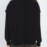 Close-up of Balenciaga jerseys & knitwear hardware and fine stitching
