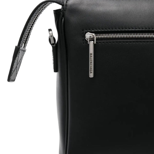 Close-up of Balenciaga handbags hardware and fine stitching
