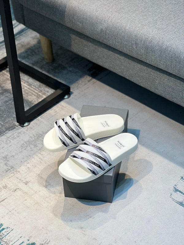 Balenciaga Black Flat Thong Sandals - Sole Detail View