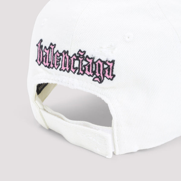 Close-up of Balenciaga caps & hats hardware and fine stitching