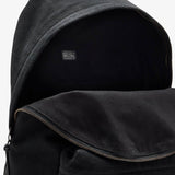 Close-up of Balenciaga backpacks hardware and fine stitching
