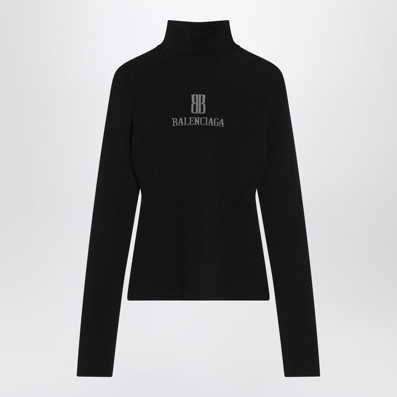 Balenciaga Sweaters? BALENCIAGA Nano BB Turtleneck Sweater - Women's Mini Size Luxury Designer Knit Sweater