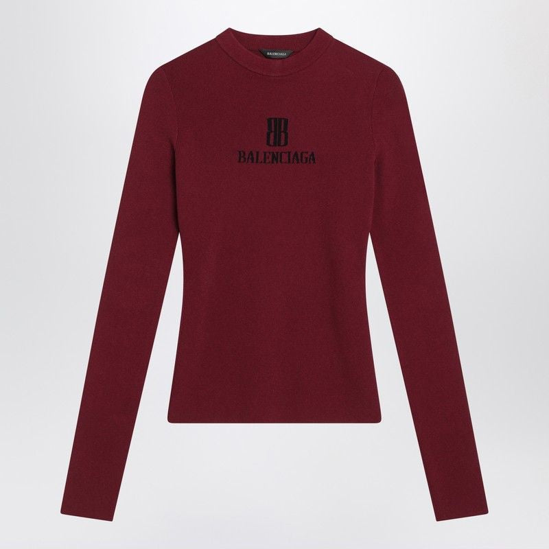 Balenciaga Sweaters? BALENCIAGA Ribbed Mini Nano BB Sweater Luxury Designer Knit Sweater