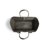 Close-up of Balenciaga totes hardware and fine stitching