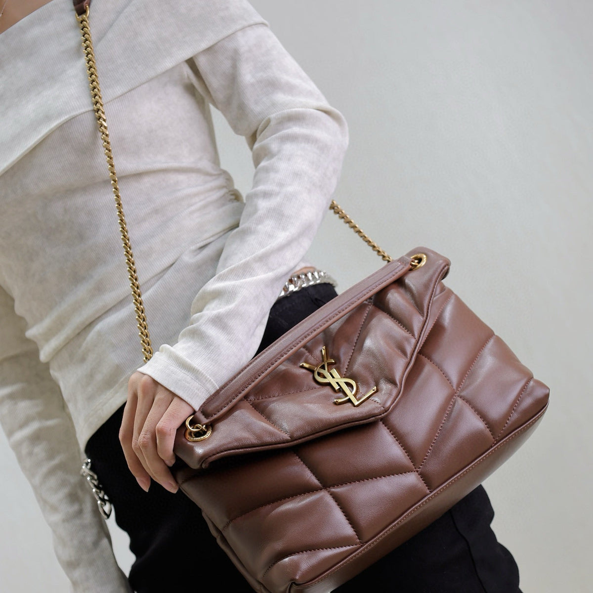 Saint Laurent Bags- Saint Laurent Loulou Puffer Small Bag Elegant Everyday Designer Handbag