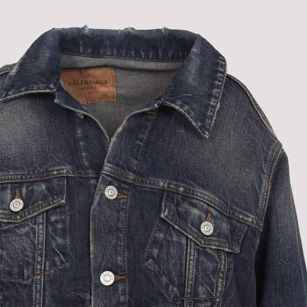 Close-up of Balenciaga outerwear hardware and fine stitching