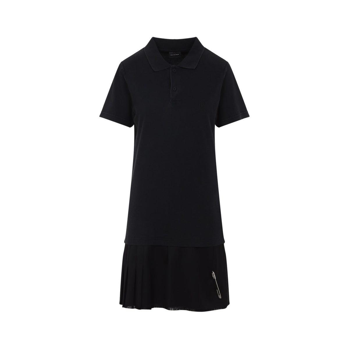 Balenciaga Polo Shirts- BALENCIAGA Layered Polo Mini Dress for Women Premium Everyday Polo Shirt