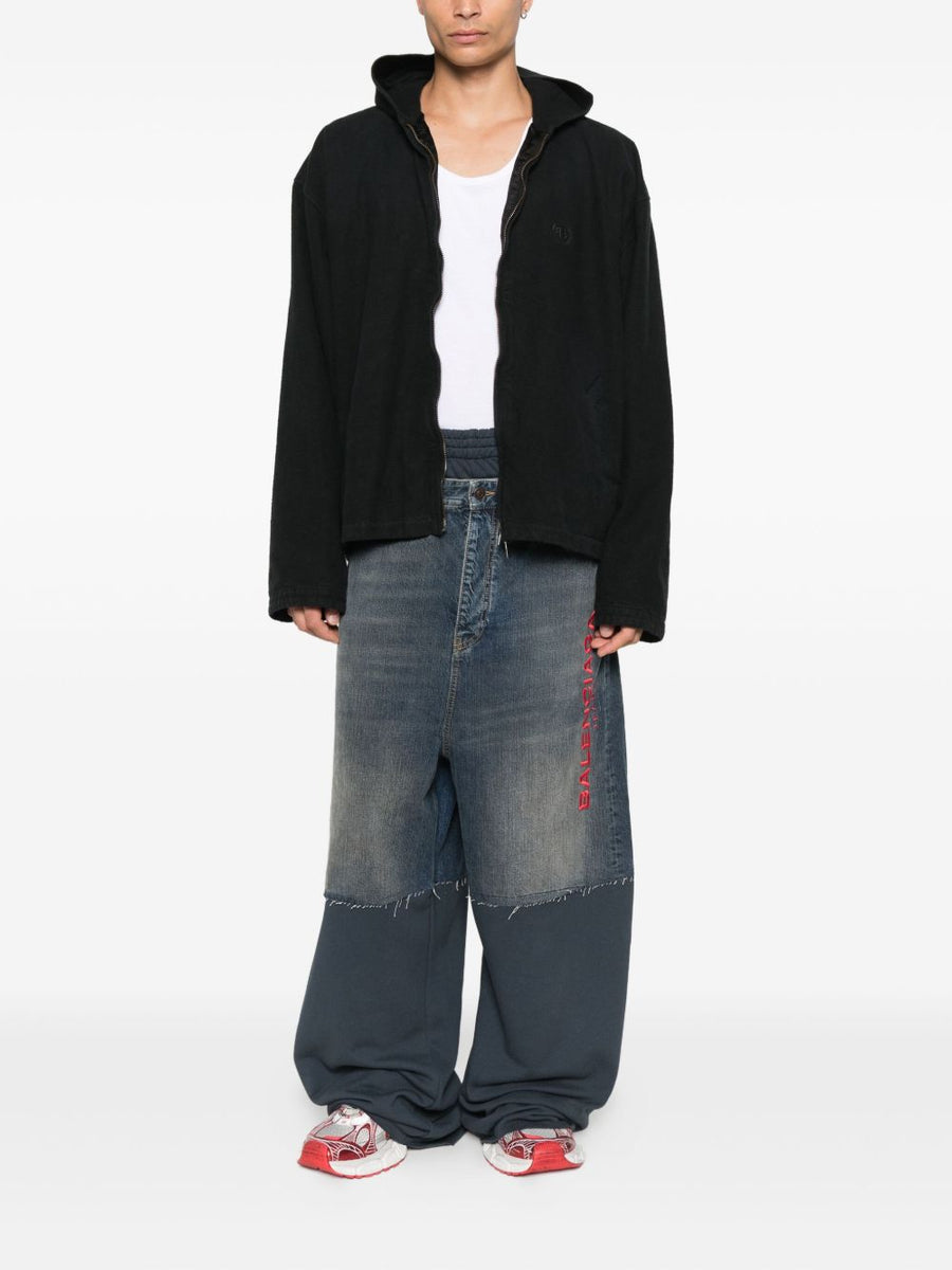 Balenciaga Jackets? BALENCIAGA Men's Two-Way Zip Hooded Jacket Premium Casual Designer Jacket
