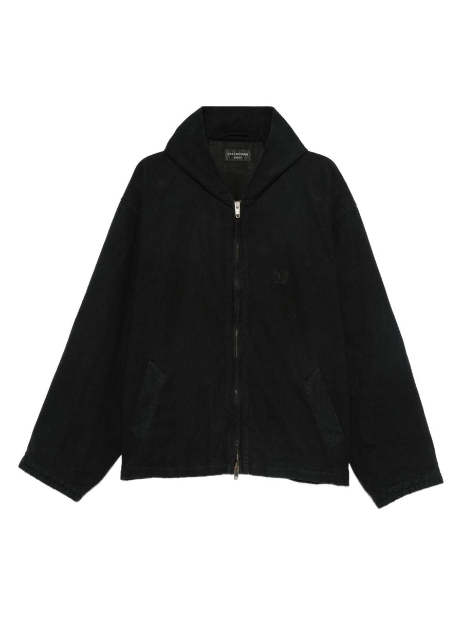 Balenciaga Jackets? BALENCIAGA Men's Two-Way Zip Hooded Jacket Luxury Designer Outerwear Jacket