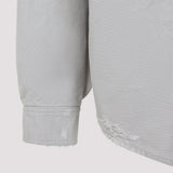 Close-up of Balenciaga shirts hardware and fine stitching
