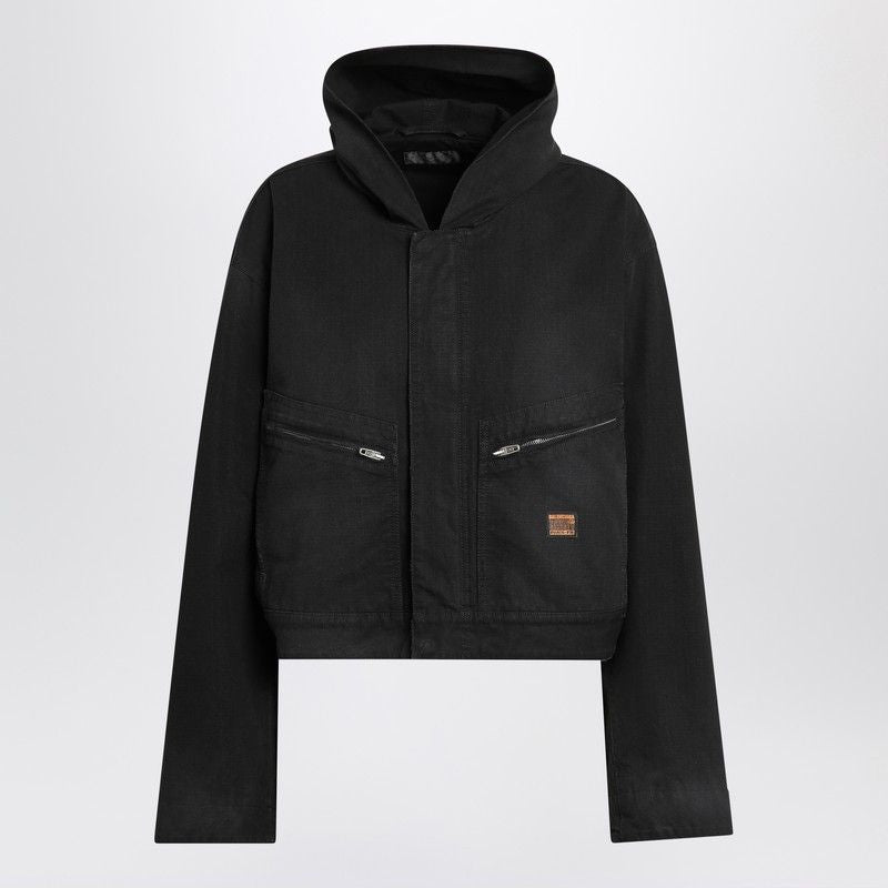 Balenciaga Jackets? BALENCIAGA Women's Cropped Hooded Jacket Premium Casual Designer Jacket