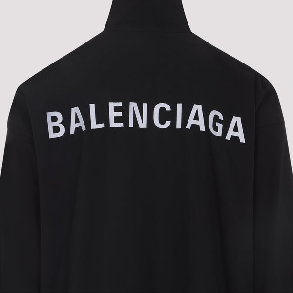 Close-up of Balenciaga outerwear hardware and fine stitching