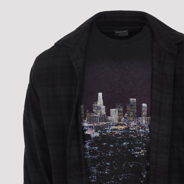 Close-up of Balenciaga shirts hardware and fine stitching