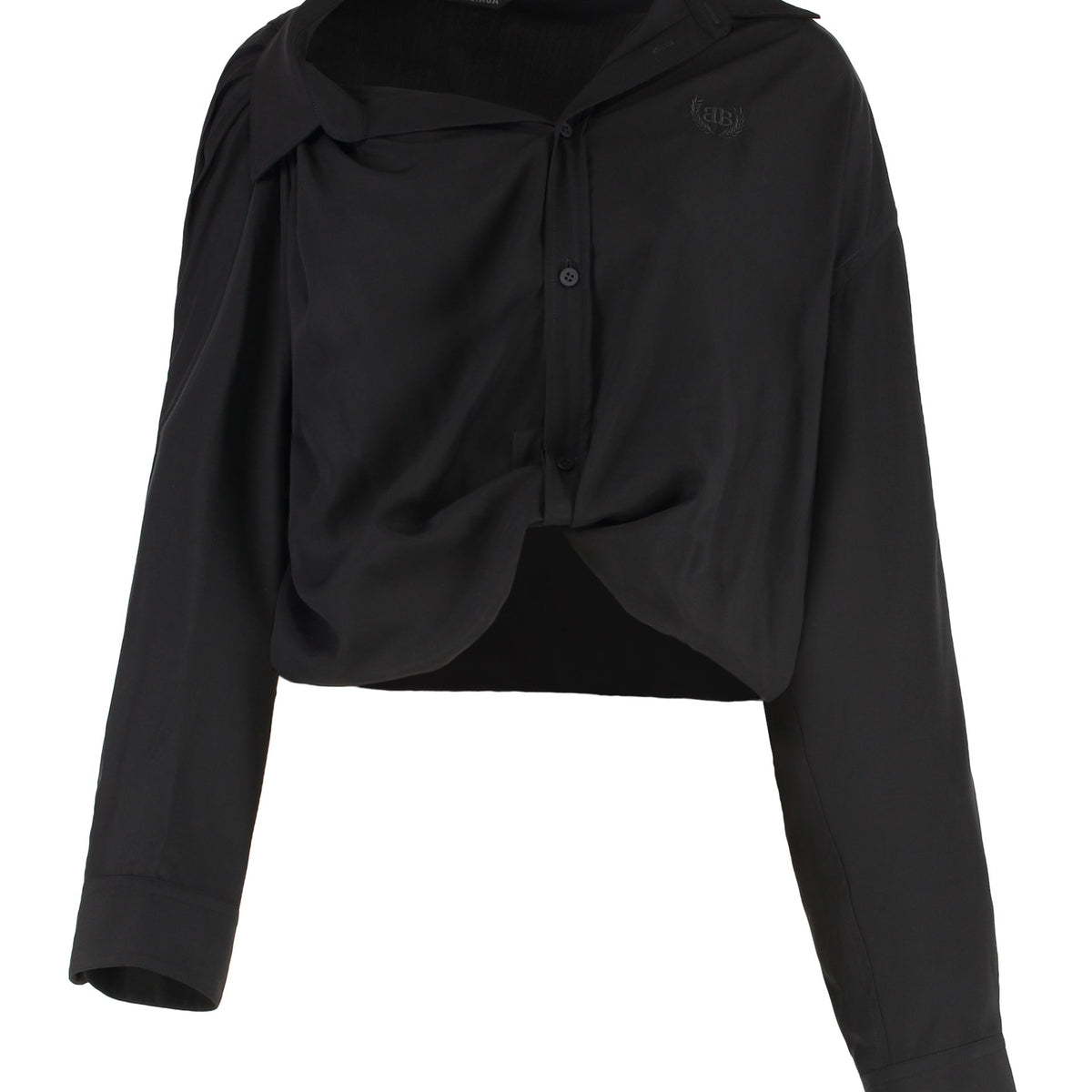 Balenciaga T-Shirts? BALENCIAGA One Shoulder Poplin Shirt Premium Designer Cotton T-Shirt