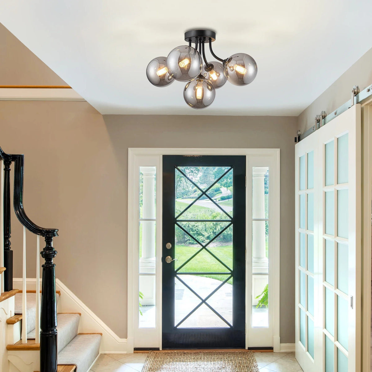 Modern Ceiling Light 5-Light Sputnik Ceiling Light Fixture