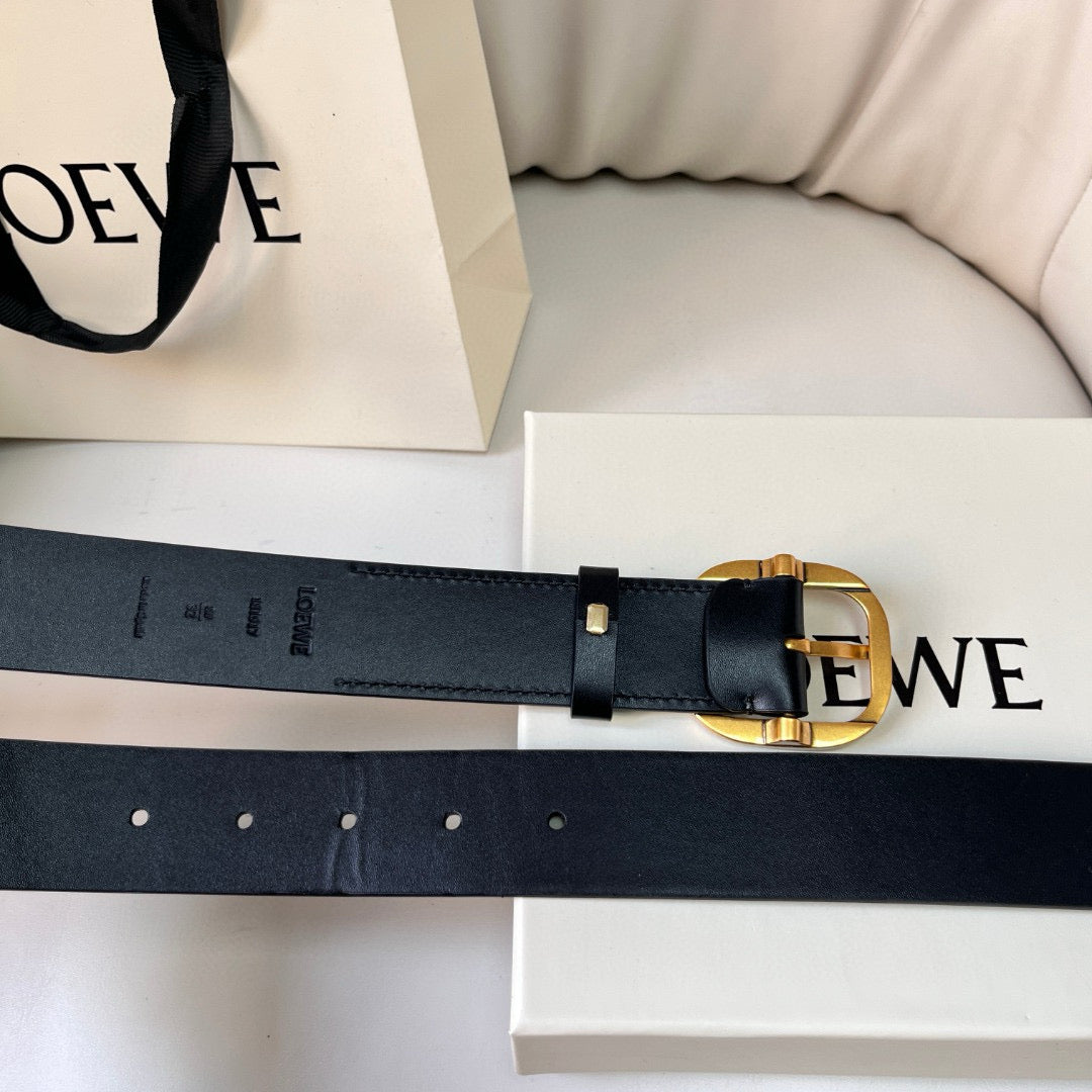 Belts- Loew Belt 3.5 Cm Premium Leather Designer Belt