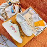 Louis Vuitton luxury shoes detail shot