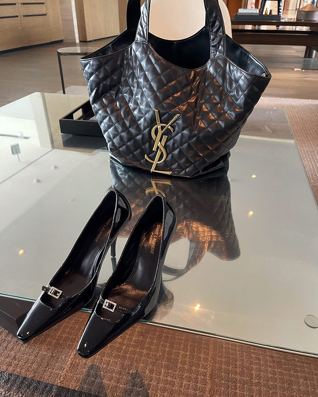 Close-up detail view of Saint Laurent luxury piece style No.109