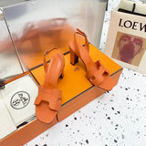 Hermès Black Gladiator Sandals - Toe Detail View