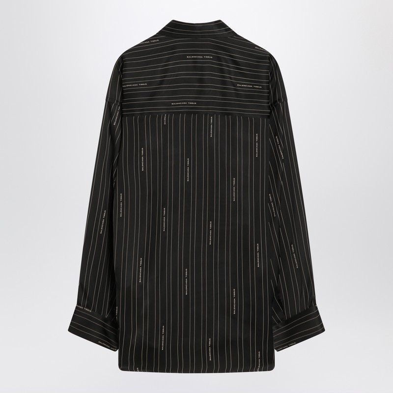 Balenciaga Tops? BALENCIAGA Pinstriped Button-Down Shirt for Women - FW25 Premium Designer Casual Top