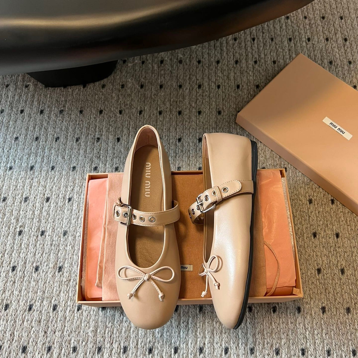 Shoes- Miu M Ballerina Flats Comfortable Everyday Designer Shoes