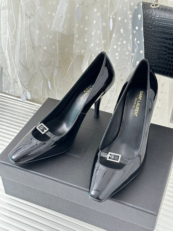 Saint Laurent luxury shoes detail shot