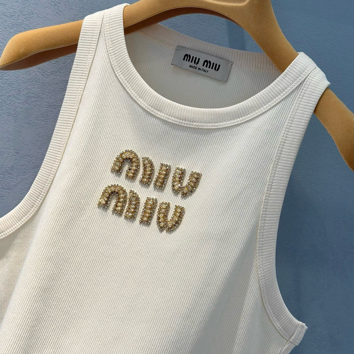 Tops- Miu M Tank Top Premium Designer Casual Top