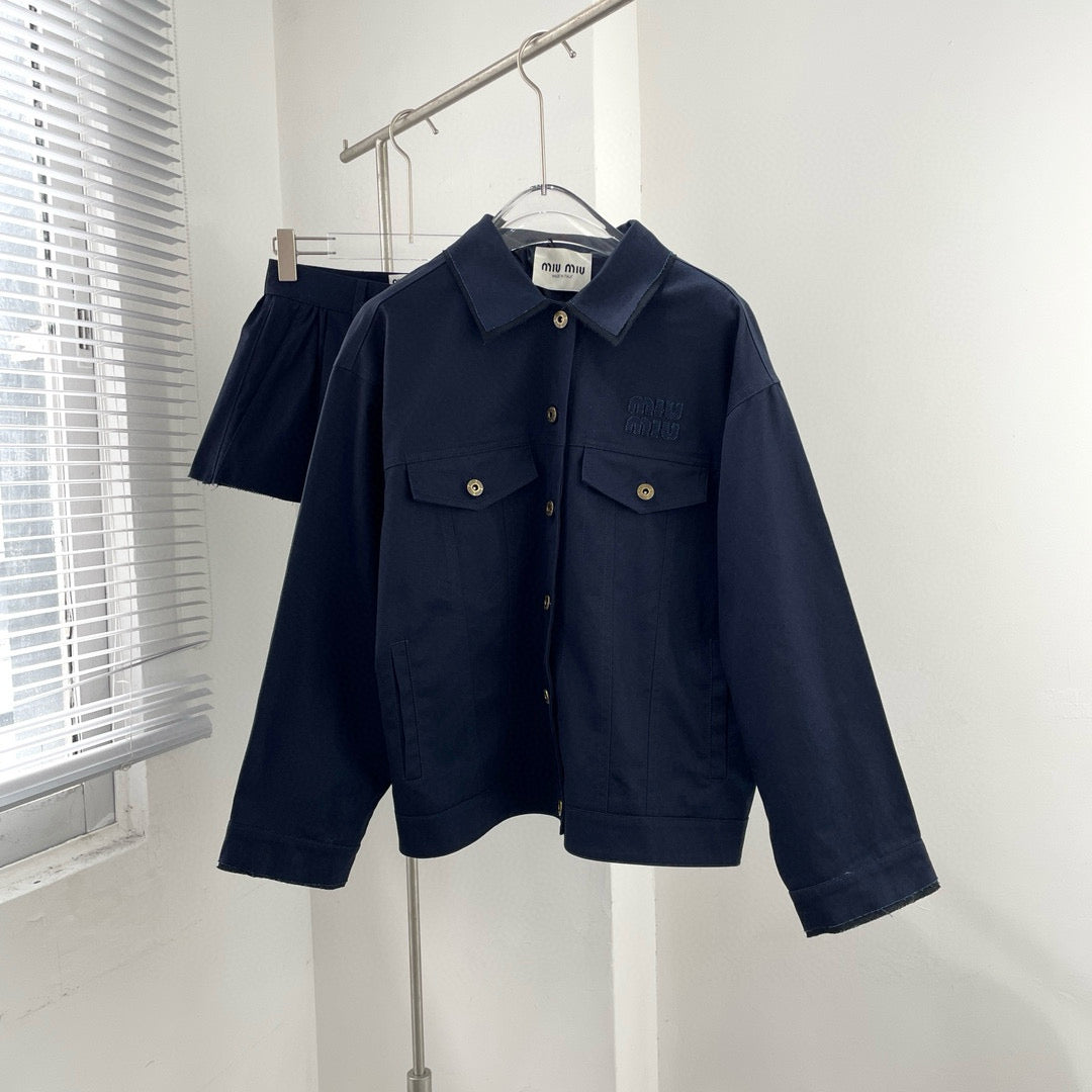 Jackets- Miu M Denim Jacket Luxury Designer Outerwear Jacket