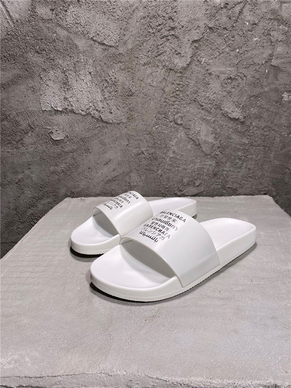 Balenciaga Red Platform Sandals - Angled View