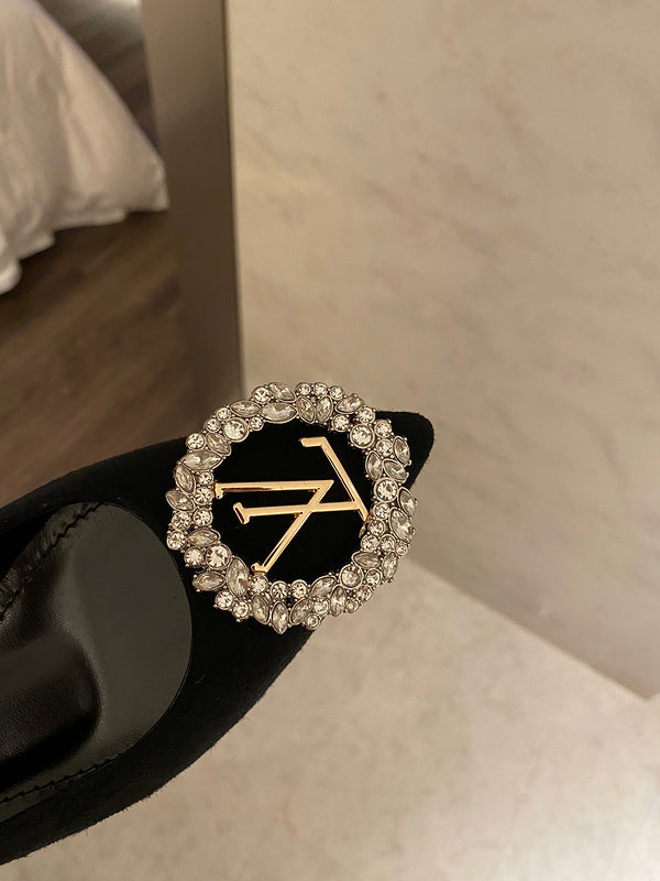 Louis Vuitton Beige Ankle Strap Heels - Angled View