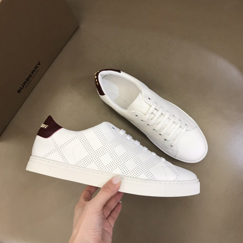 Burberry White Classic Ballet Flats - Front View