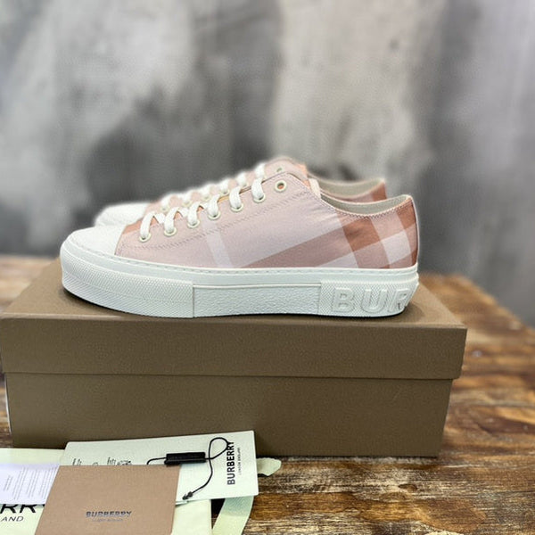 Burberry Grey Chunky Platform Sneakers - Front View