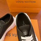 Louis Vuitton Black High-Top Sneakers - Back View