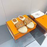 Hermes sandals Style 197 - front view, handcrafted italian detailing