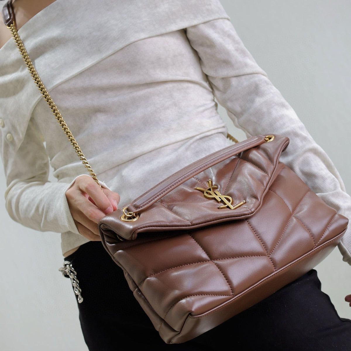 Saint Laurent Bags- Saint Laurent Loulou Puffer Small Bag Elegant Everyday Designer Handbag
