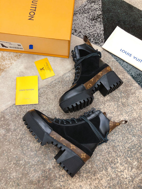 Close-up of Louis Vuitton shoes craftsmanship