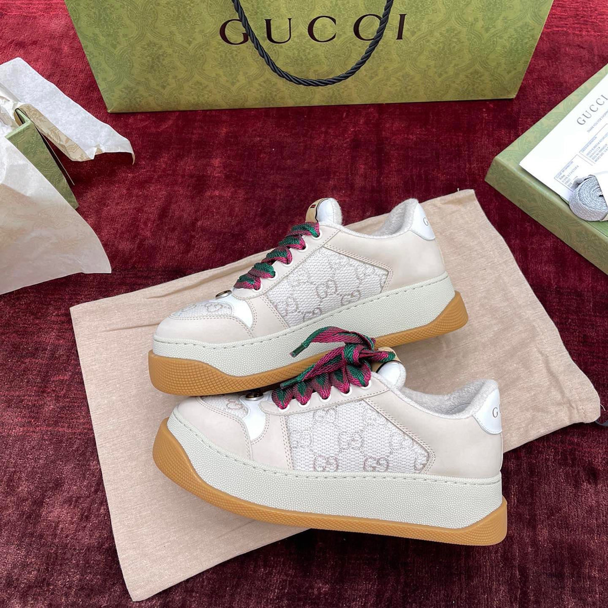 Gucci Shoes- Gucci Screener Leather Sneakers Luxury Lifestyle Designer Footwear