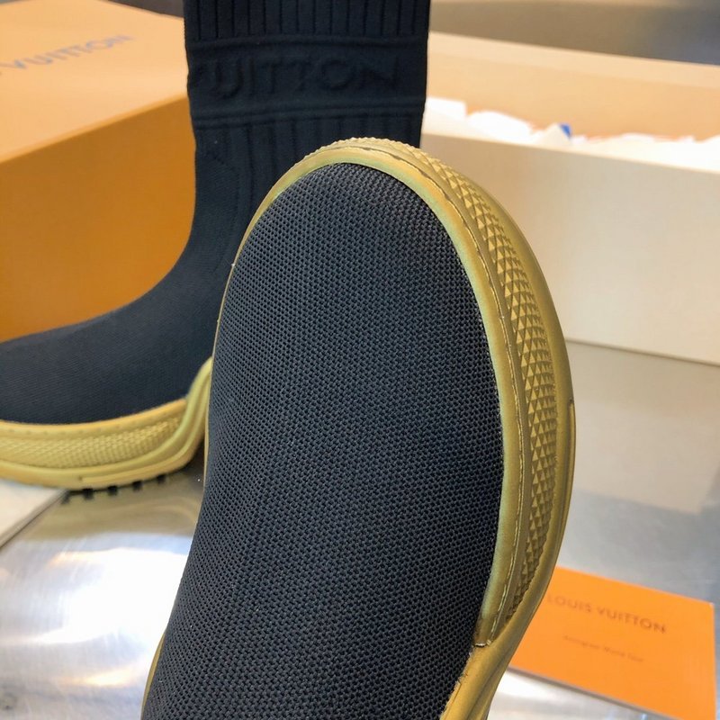 Louis Vuitton luxury shoes detail shot