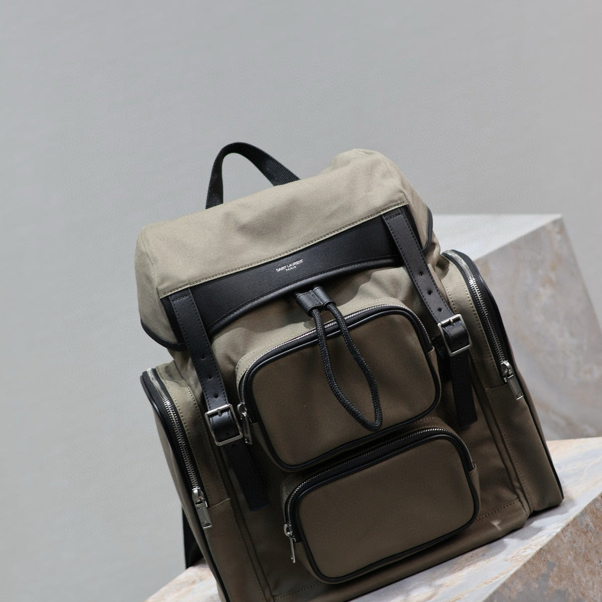 Saint Laurent Bags- Saint Laurent City Multi Pocket Backpack Luxury Designer Leather Handbag