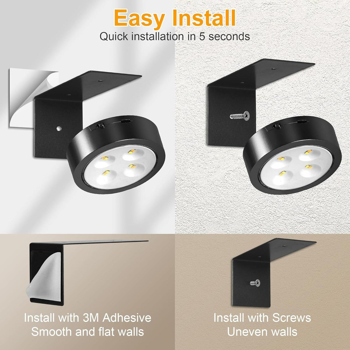 3-Pack Picture Lights for Wall