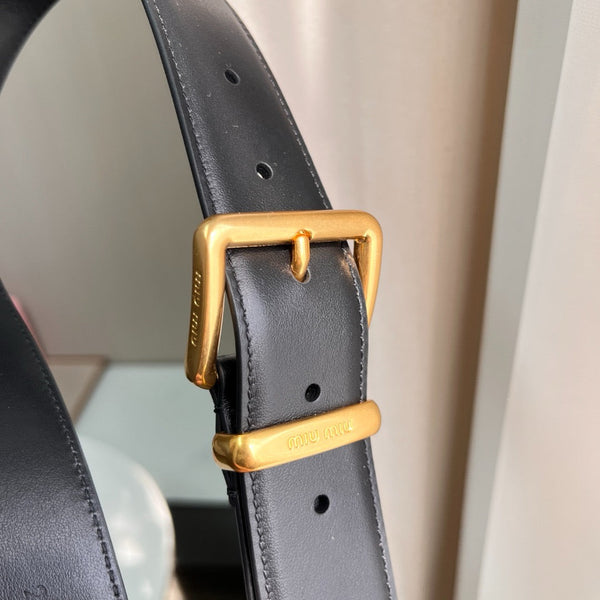 Belts- Miu M Belt 3.5 Cm Classic Everyday Designer Belt
