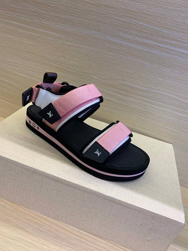Louis Vuitton shoes Style 258 - close-up of statement logo accent