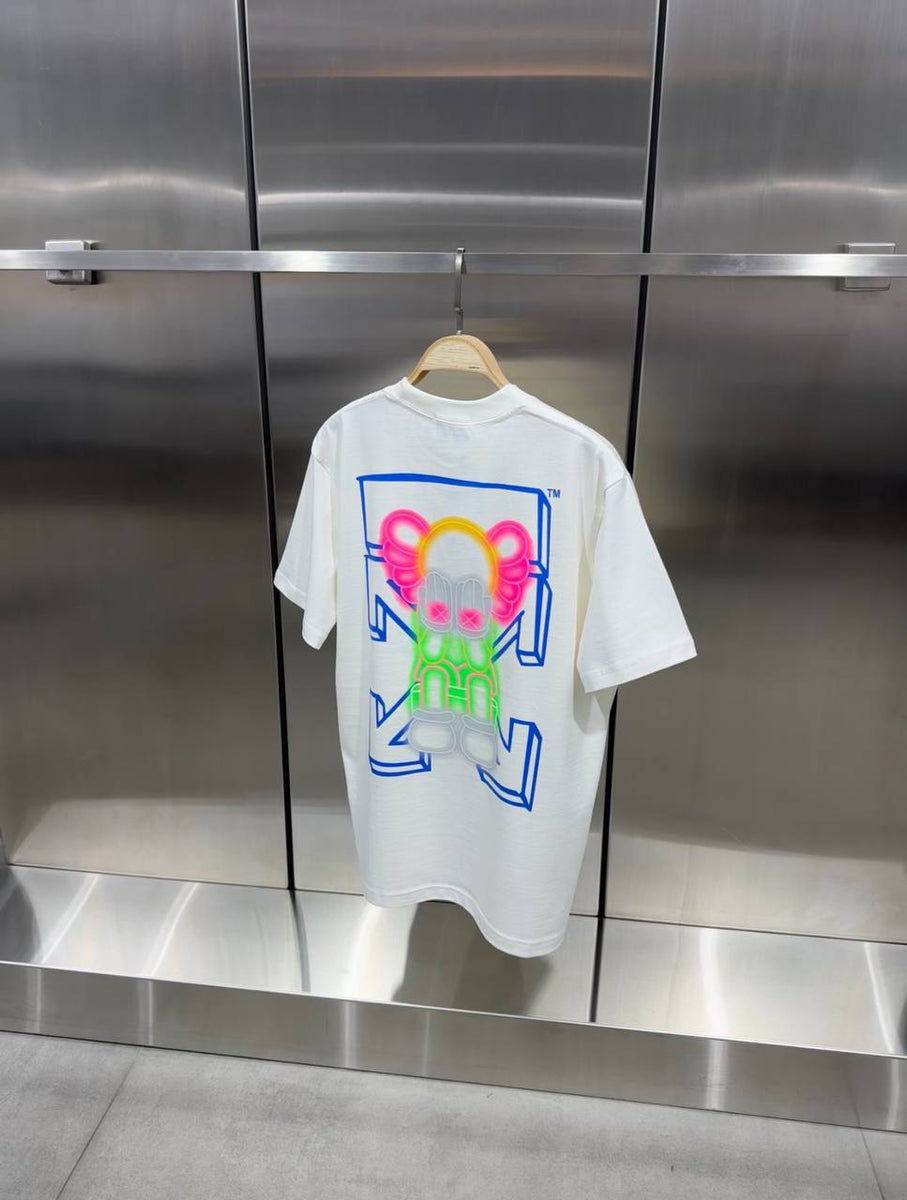 T-Shirts- Off W x Kaws T-shirt Nd Premium Designer Cotton T-Shirt